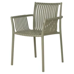 Wohnen Gartenstühle aus Polypropylen in Graugrün - Ahin (4er Set)