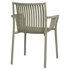 Wohnen Gartenstühle aus Polypropylen in Graugrün - Ahin (4er Set)