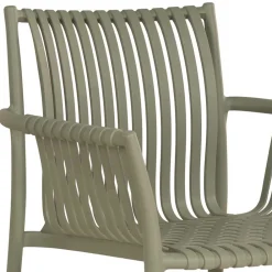 Wohnen Gartenstühle aus Polypropylen in Graugrün - Ahin (4er Set)