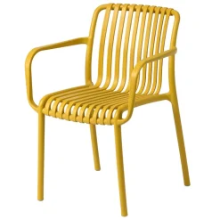 Wohnen Gartenstühle in Gelb mit Armlehnen - Laspezia (4er Set)