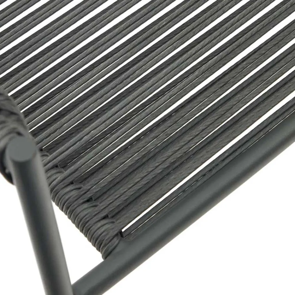 Wohnen Rattanmöbel*Gartenstuhl aus Geflecht und Stahl - Lavinaia (4er Set)