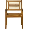 Wohnen Gartenstuhl mit Armlehnen aus Akazie - Lecco