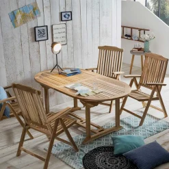 Wohnen Gartenstuhl mit Armlehnen klappbar - Klahuma