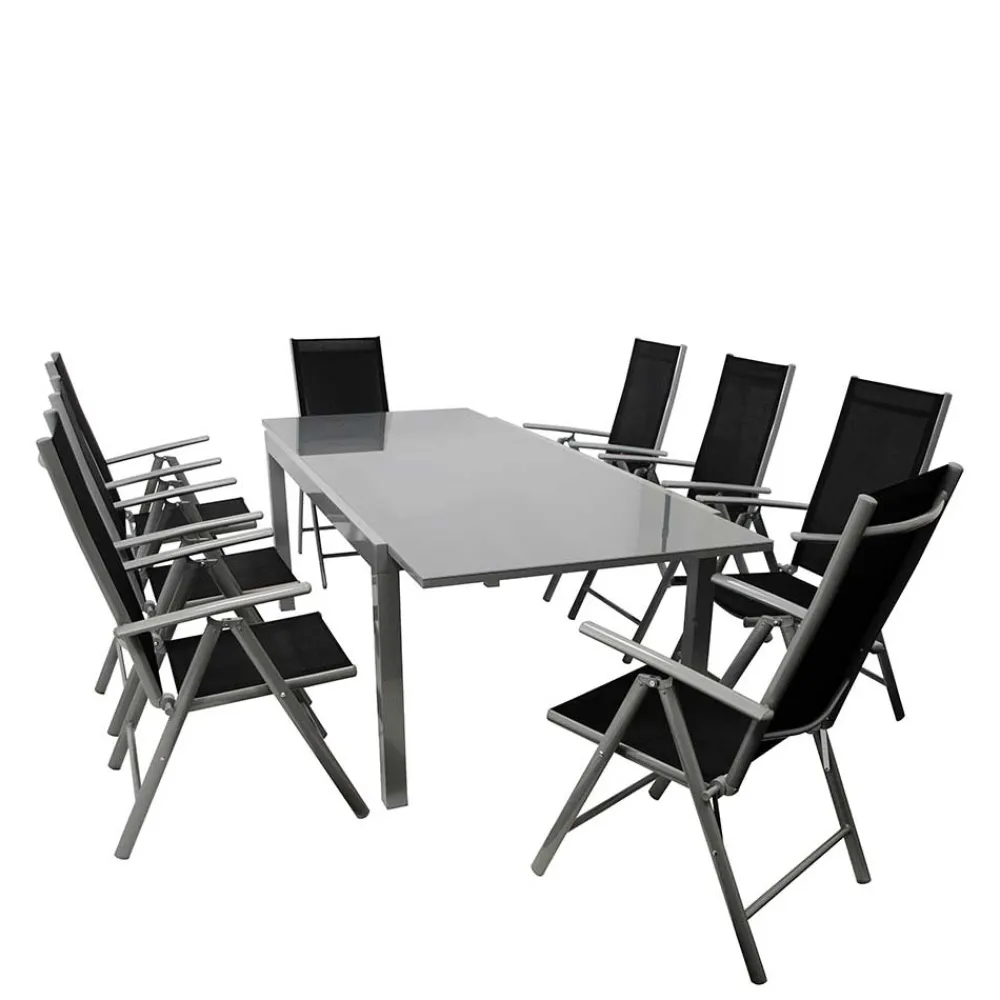 Wohnen Gartentisch & acht Klappsessel - Olividos (neunteilig)