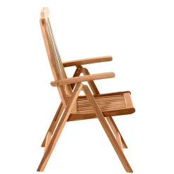 Wohnen Gartentisch & Klappsessel aus Holz - Klahuma (fünfteilig)