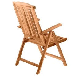 Wohnen Gartentisch & Klappsessel aus Holz - Klahuma (fünfteilig)