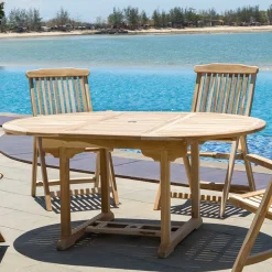 Wohnen Gartentisch & Klappsessel aus Holz - Klahuma (fünfteilig)