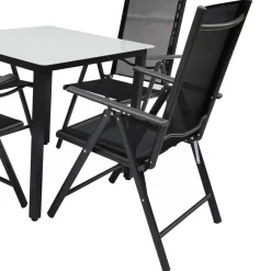 Wohnen Sitzgruppe|Balkonmöbel*Gartentisch & vier Hochlehner Set - Barreras (fünfteilig)