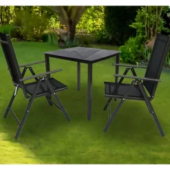 Wohnen Sitzgruppe|Balkonmöbel*Gartentisch & zwei Stühle Set - Neluna (dreiteilig)