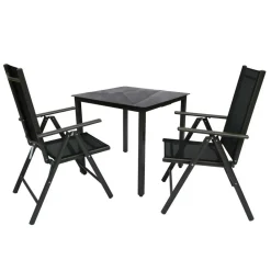 Wohnen Sitzgruppe|Balkonmöbel*Gartentisch & zwei Stühle Set - Neluna (dreiteilig)