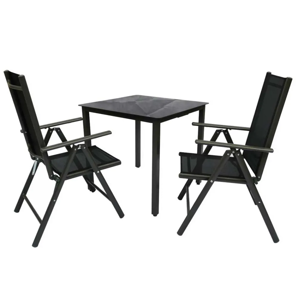 Wohnen Sitzgruppe|Balkonmöbel*Gartentisch & zwei Stühle Set - Neluna (dreiteilig)