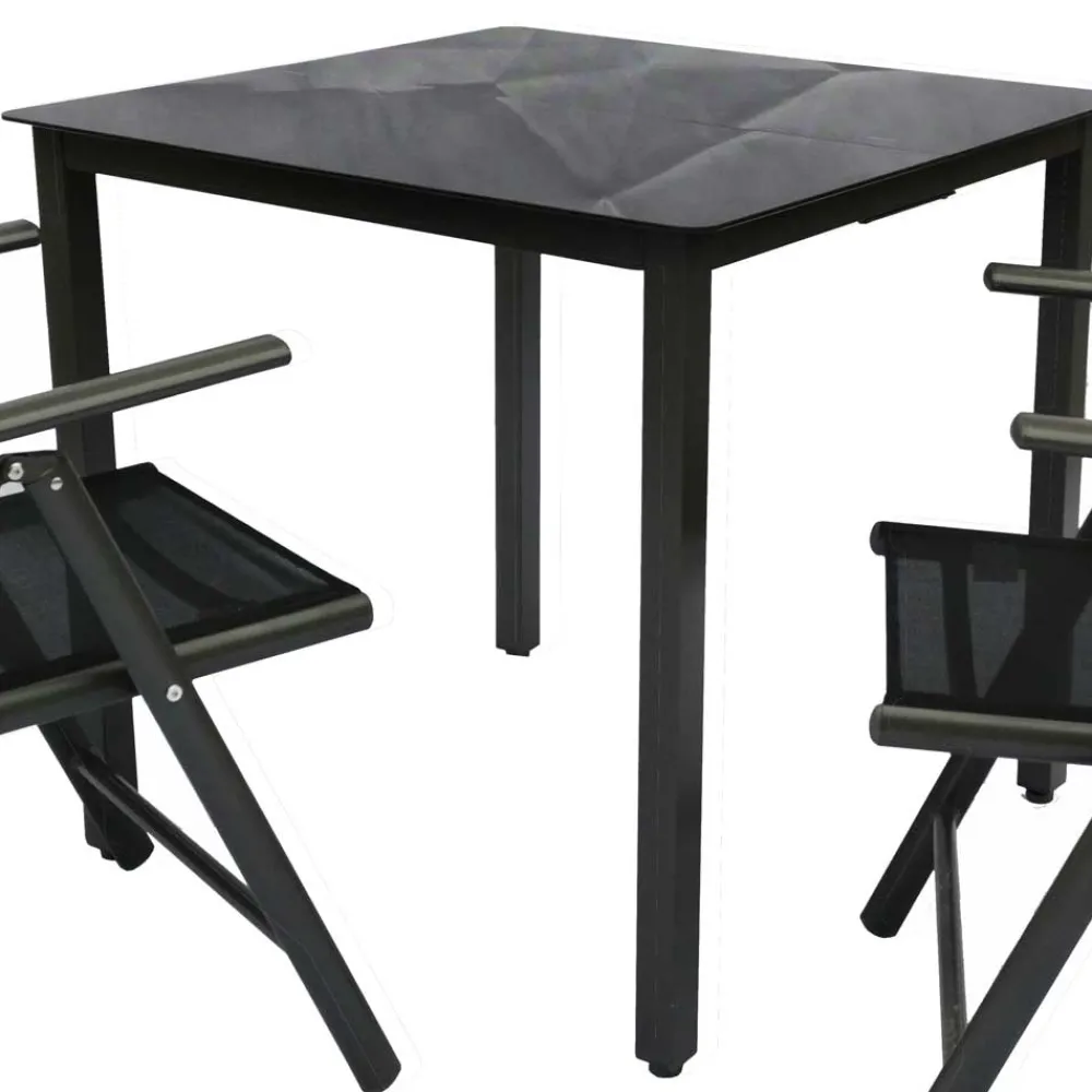 Wohnen Sitzgruppe|Balkonmöbel*Gartentisch & zwei Stühle Set - Neluna (dreiteilig)