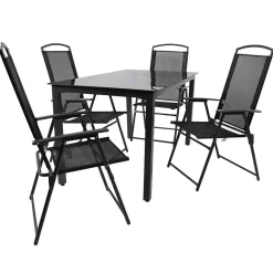 Wohnen Gartentisch und Hochlehner Set - Kimbertas (fünfteilig)