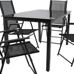 Wohnen Gartentisch und Hochlehner Set - Kimbertas (fünfteilig)