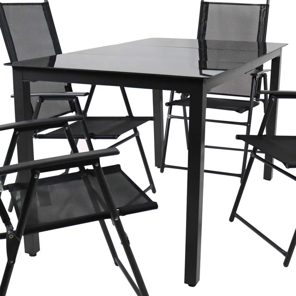 Wohnen Gartentisch und Hochlehner Set - Kimbertas (fünfteilig)