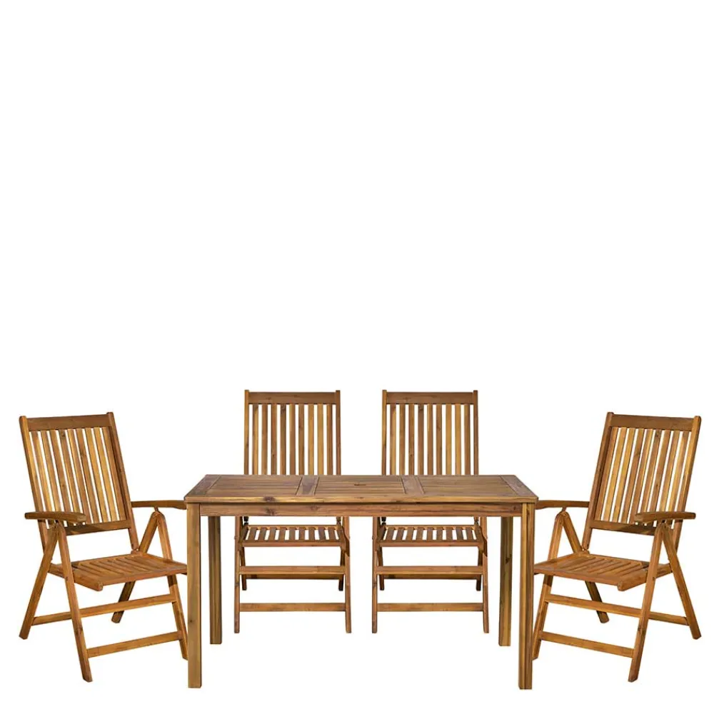 Wohnen Balkonmöbel|Terrassenmöbel*Gartentisch und vier Klappstühle - Antigrus (fünfteilig)