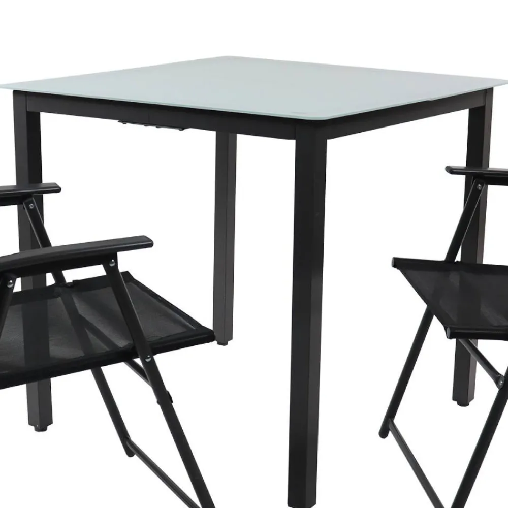 Wohnen Gartentischgruppe mit zwei Stühlen - Bayatara (dreiteilig)