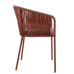 Wohnen Geflecht Armlehnenstühle in Rotbraun - Udolpho (4er Set)