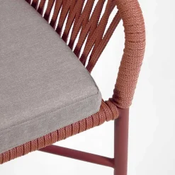 Wohnen Geflecht Barstühle in Dunkelrot - Lejavra (4er Set)