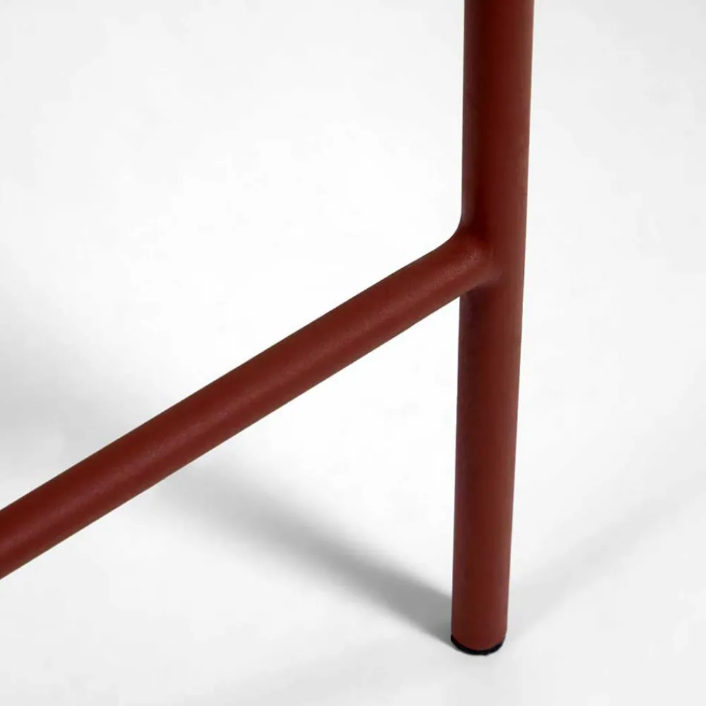 Wohnen Geflecht Barstühle in Dunkelrot - Lejavra (4er Set)