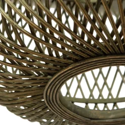 Wohnen Rattanmöbel|Lampen & Leuchten*Geflecht Hängeleuchte in Oliv Grün - Enzuena (2er Set)