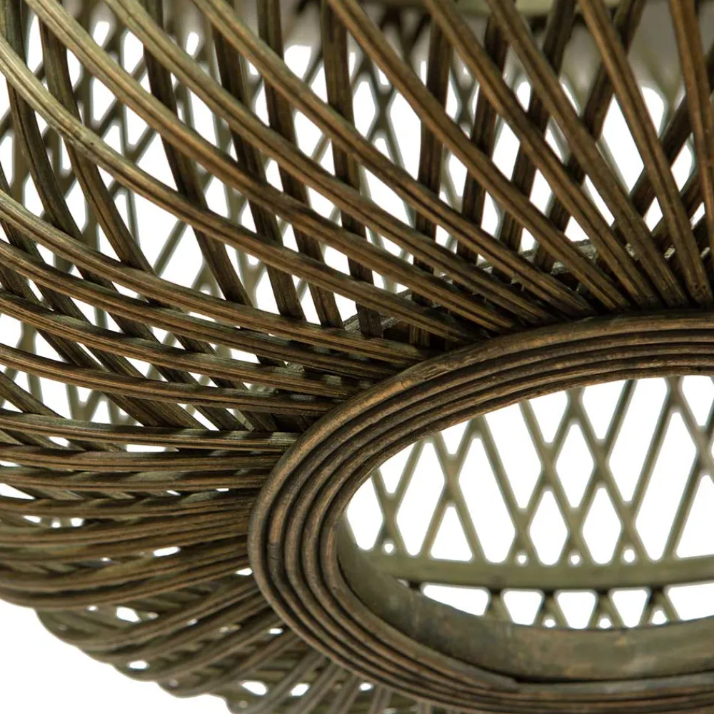 Wohnen Rattanmöbel|Lampen & Leuchten*Geflecht Hängeleuchte in Oliv Grün - Enzuena (2er Set)