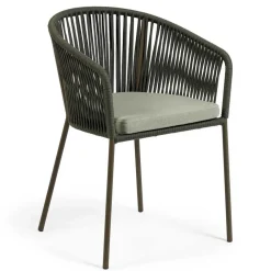 Wohnen Geflecht Stühle in Dunkelgrün - Zenuvra (4er Set)