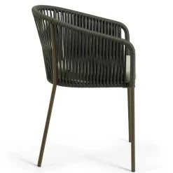 Wohnen Geflecht Stühle in Dunkelgrün - Zenuvra (4er Set)