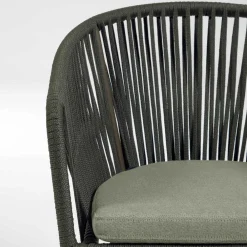 Wohnen Geflecht Stühle in Dunkelgrün - Zenuvra (4er Set)