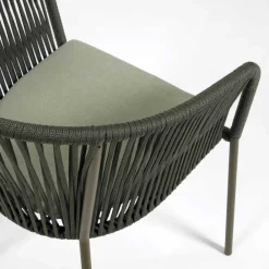 Wohnen Geflecht Stühle in Dunkelgrün - Zenuvra (4er Set)