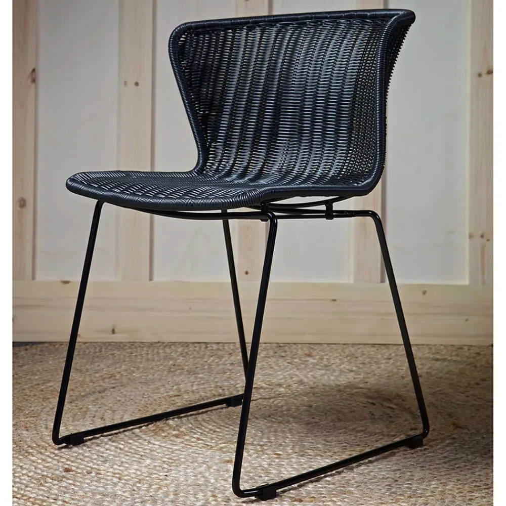 Wohnen Skandinavische Möbel*Geflechtstühle aus Kunstrattan - Spiaggi (2er Set)