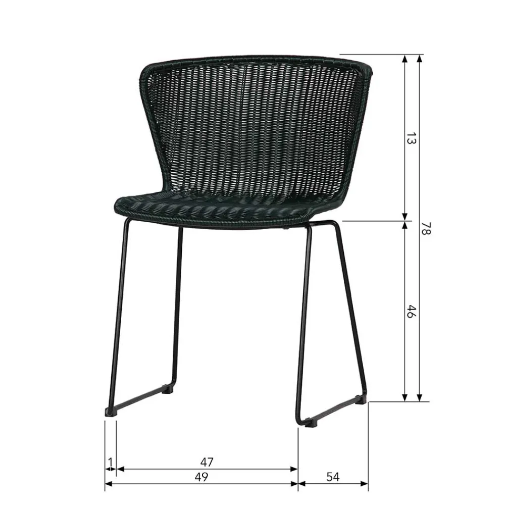 Wohnen Skandinavische Möbel*Geflechtstühle aus Kunstrattan - Spiaggi (2er Set)