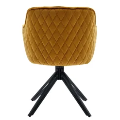 Wohnen Küchenstühle|Esszimmerstühle*Gelber Armlehnenstuhl mit Drehgestell - Bellatrix