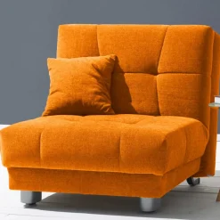 Wohnen Sofas|Sofa*Gelber Schlafsessel mit Flachgewebe Bezug - Babsy