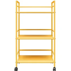 Wohnen Gelber Servierwagen mit drei Etagen - Leviada