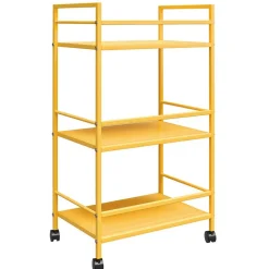 Wohnen Gelber Servierwagen mit drei Etagen - Leviada