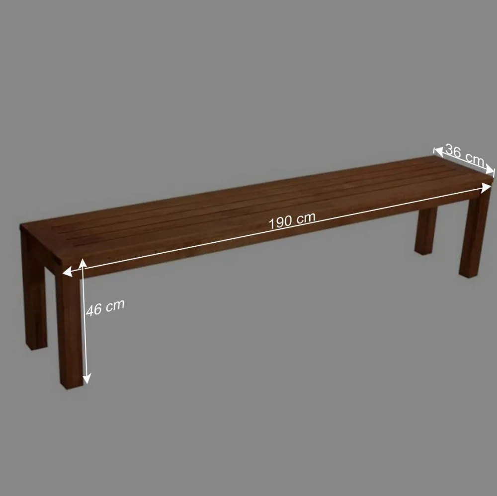 Wohnen Geölte Eukalyptus Garten Bank Franc ohne Lehne