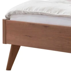 Wohnen Braune Möbel*Geöltes Bett in Braun Nussbaumholz - Rovigo