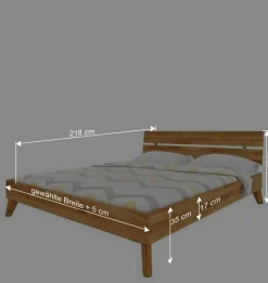 Wohnen Betten|Betten*Geöltes Wildeiche Bett in 8 Größen - Eavy