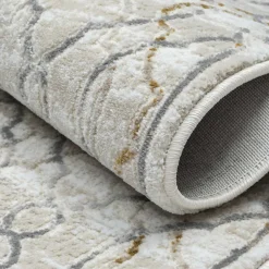 Wohnen Teppiche*Gemusterter Kurzflor Teppich hell - Ladoria