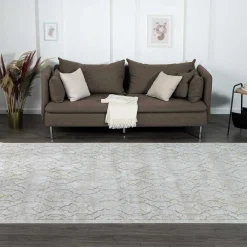 Wohnen Teppiche*Gemusterter Kurzflor Teppich hell - Ladoria