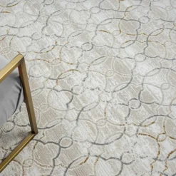 Wohnen Teppiche*Gemusterter Kurzflor Teppich hell - Ladoria