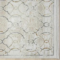 Wohnen Teppiche*Gemusterter Kurzflor Teppich hell - Ladoria