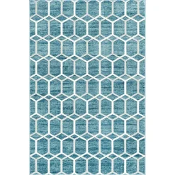 Wohnen Geometrisch gemusterter Teppich mit Kurzflor - Calencio