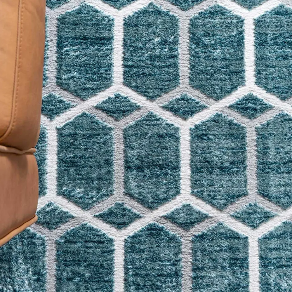 Wohnen Geometrisch gemusterter Teppich mit Kurzflor - Calencio