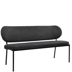 Wohnen Gepolsterte Esstischbank in Dunkelgrau - Julisk