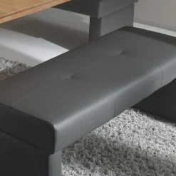 Wohnen Küchenbänke|Esszimmerbänke*Gepolsterte Sitzbank Sascia in Grau