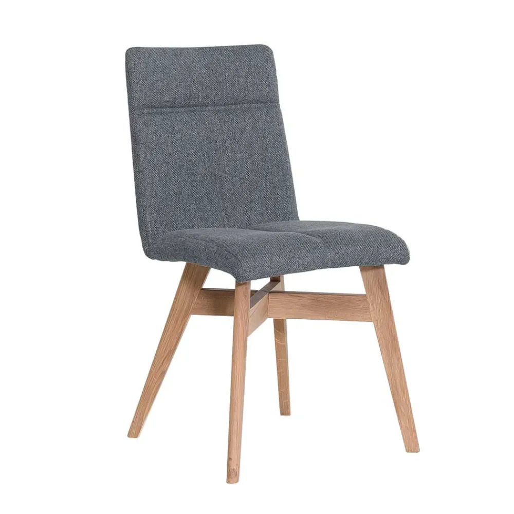 Wohnen Küchenstühle|Esszimmerstühle*Gepolsterte Stühle in Grau & Natur - Tucina (2er Set)