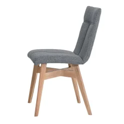 Wohnen Küchenstühle|Esszimmerstühle*Gepolsterte Stühle in Grau & Natur - Tucina (2er Set)