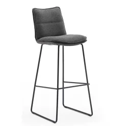 Wohnen Barhocker|Hocker*Gepolsterter Barstuhl aus Chenille - Amelie (2er Set)